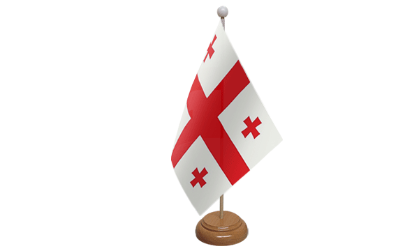 Georgia Republic New Small Flag with Wooden Stand